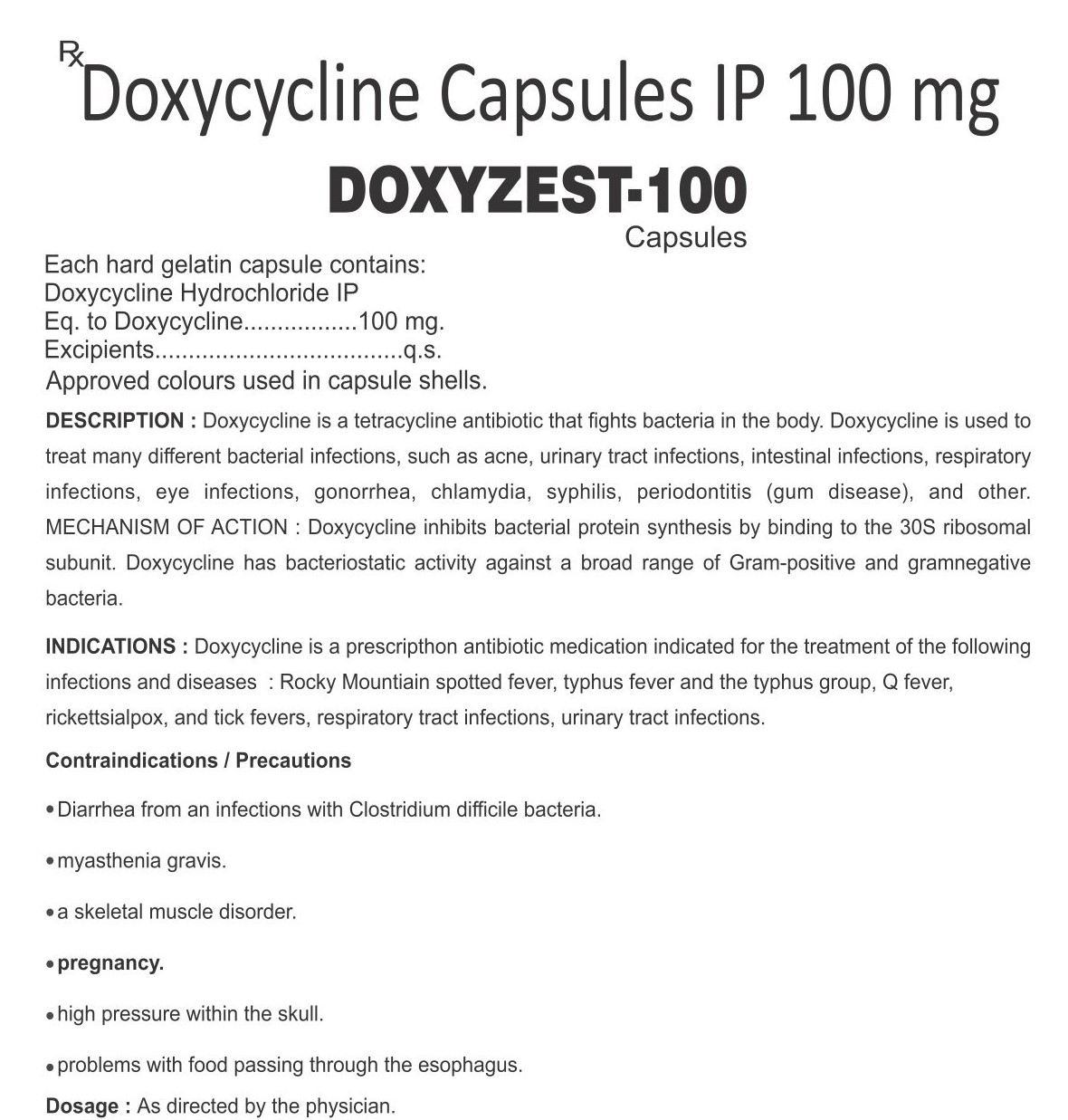 DOXYZEST-100 CAPSULES